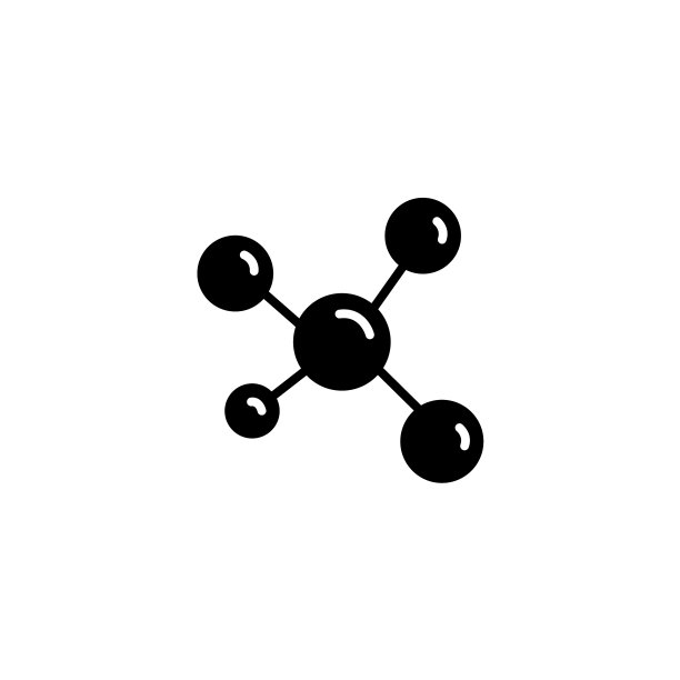 网页图标分子黑色的白色背景图片下载