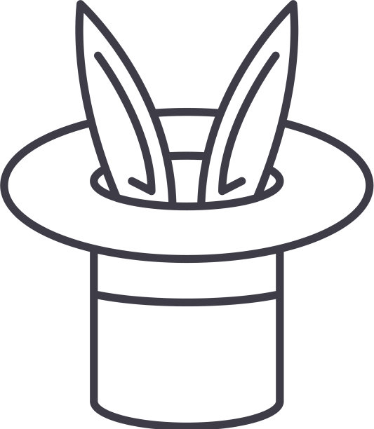 戏法线图标概念戏法线性图片下载