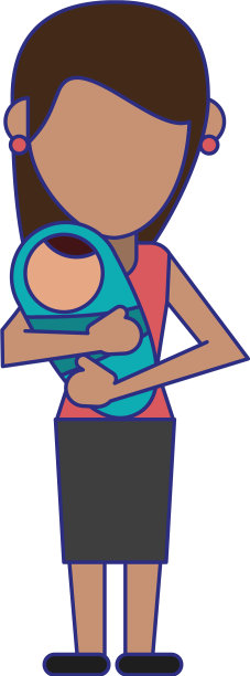 抱着孩子的单身妈妈图片下载