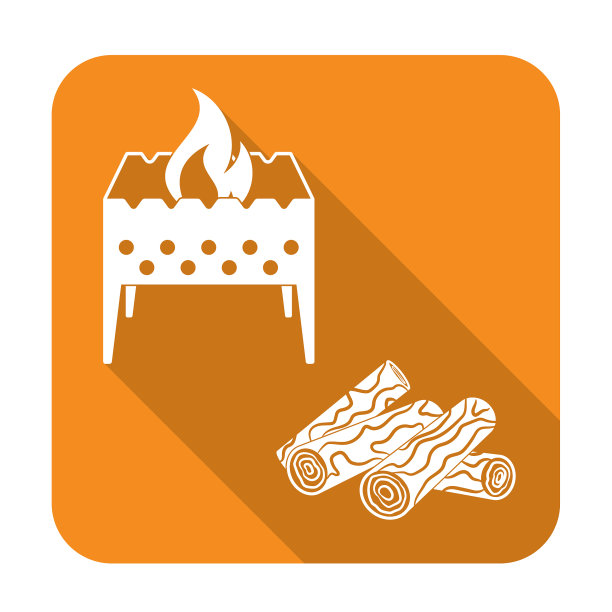 火盆和柴火的图标图片下载