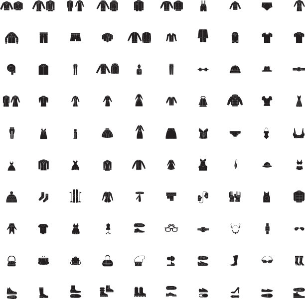 毛衣运动衫黑色概念图标图片下载