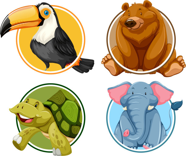 动物系列旗帜图片下载