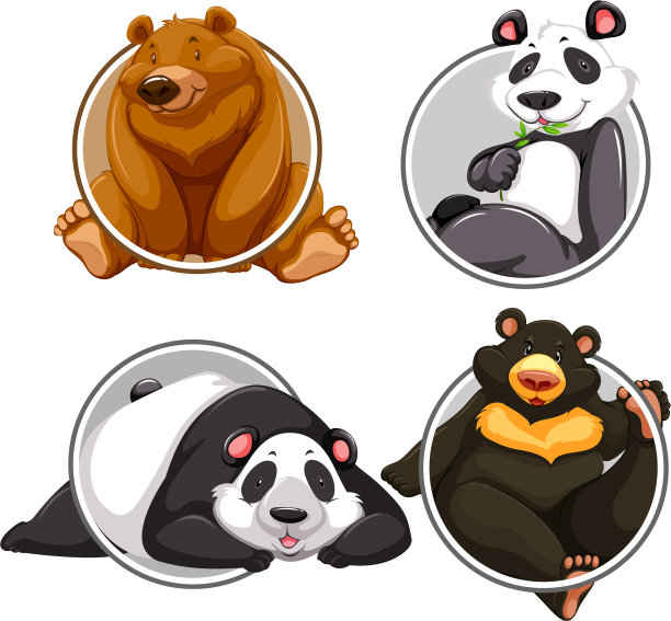 一套不同的熊旗图片下载