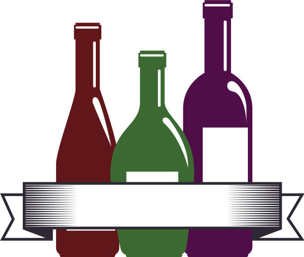 酒瓶和丝带图片下载