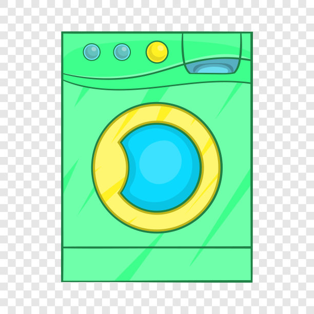卡通风格的洗衣机图标图片下载