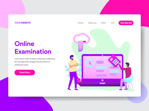 学生在线考试概念图片下载