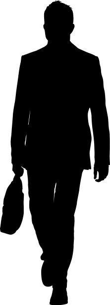 人们站在白色背景上的剪影图片下载