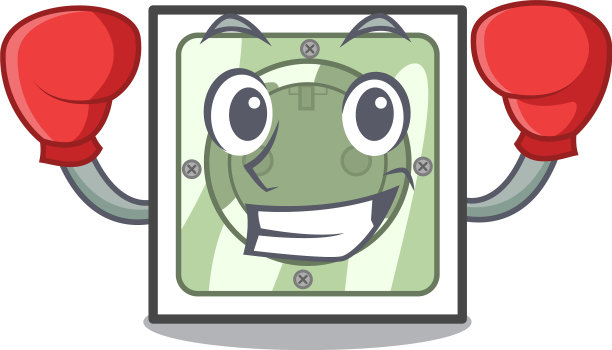 拳击的力量在字符的形状插座图片下载