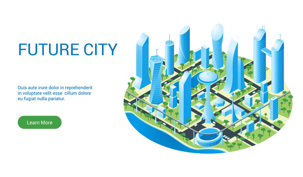 未来城市景观模板图片下载