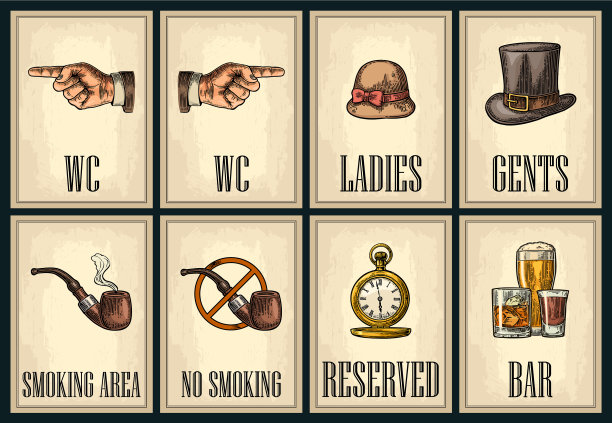 设置指示牌指向手指厕所垃圾图片下载