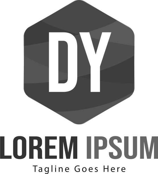 具有现代框架的DY首字母标志模板图片下载