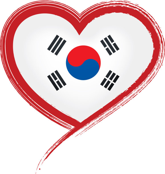 韩国国旗上有白色图片下载