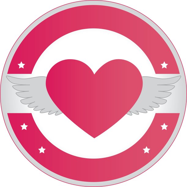 爱心卡片装饰图片下载