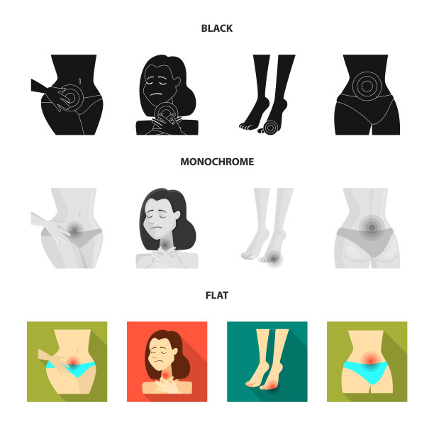 设计医院和渲染标志集图片下载