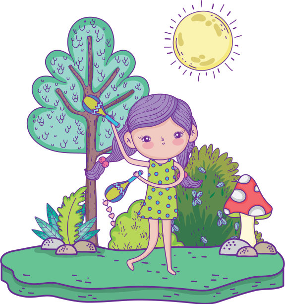 可爱的小女孩玩沙球图片下载