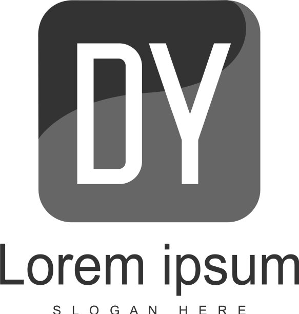具有现代框架的DY首字母标志模板图片下载