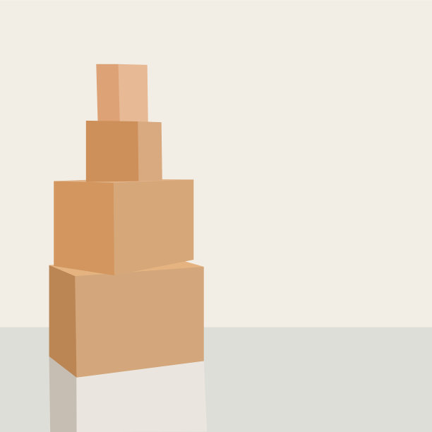 一堆准备装运的纸板箱图片下载