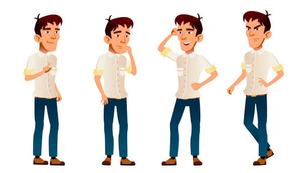 亚洲男孩摆姿势设置高中孩子图片下载