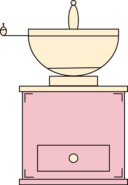 方便的咖啡磨平在白色图片下载