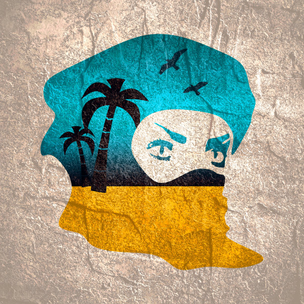 一个女性头部的剪影。素材图片