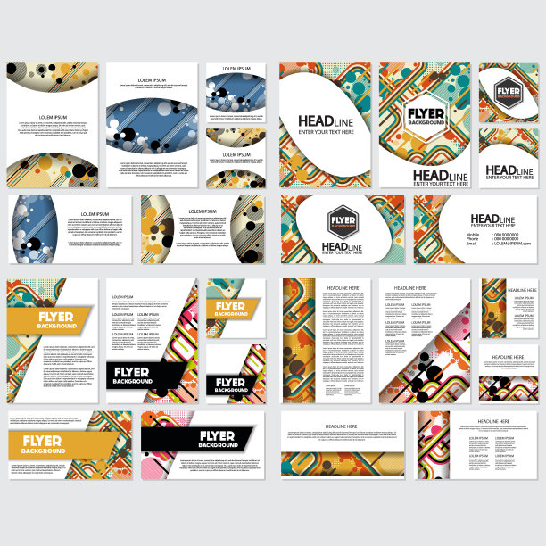 老式复古风格的背景设计模板图片下载