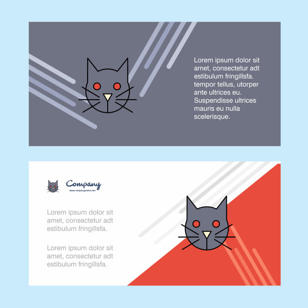 Cat抽象企业业务横幅模板图片下载