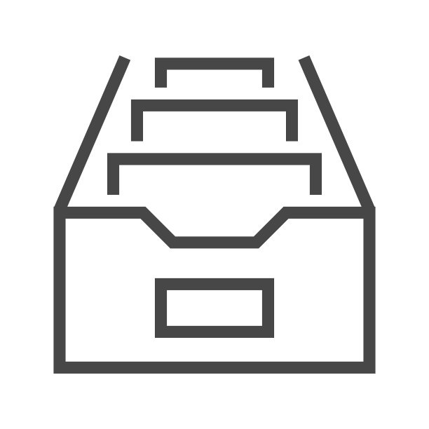 文件柜细线图标图片下载