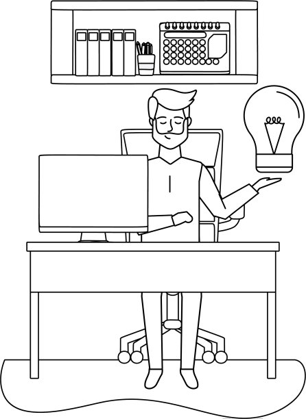 办公室里的商人漫画图片下载