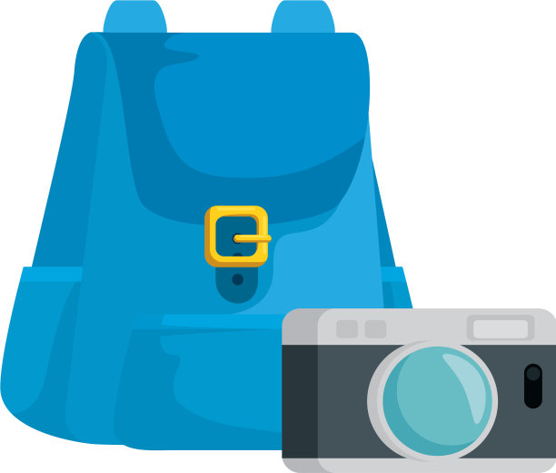 旅行包带相机旅游图片下载