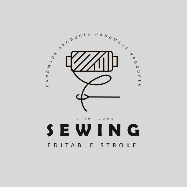 图标和标志缝制和手工编辑图片下载