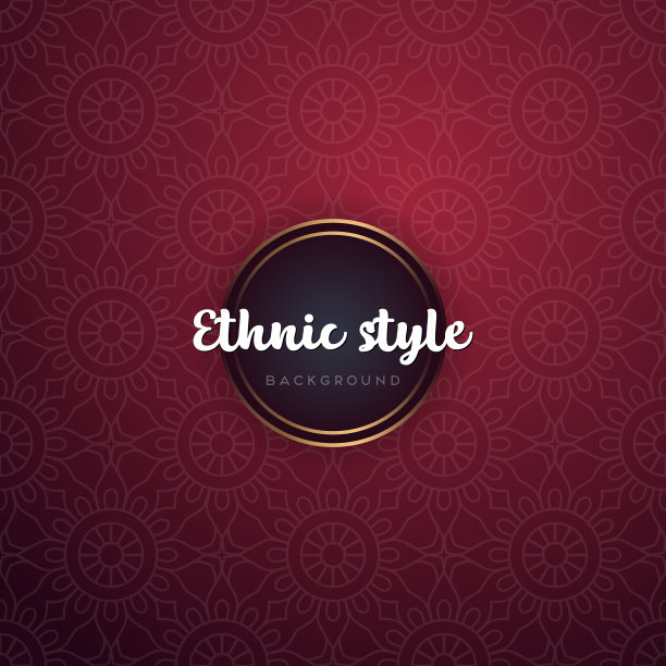 豪华装饰曼陀罗设计背景图片下载