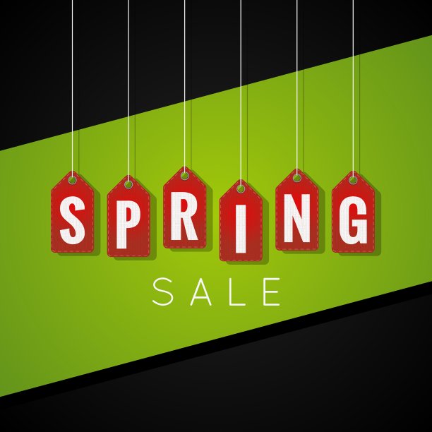 春季特价标签设计背景图片下载