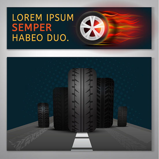 轮胎横幅图像图片下载