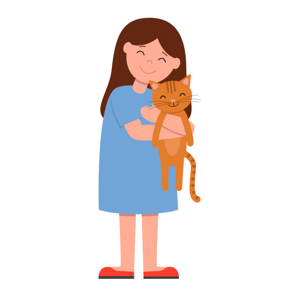 笑着的女孩，穿着蓝色的裙子，抱着，有力图片下载