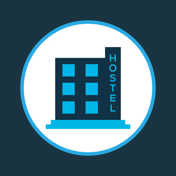 旅馆图标彩色象征优质图片下载