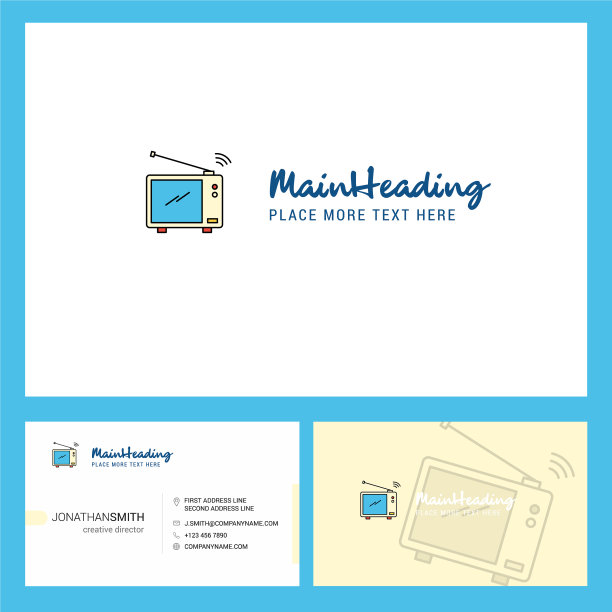 电视标志设计与标语正面和图片下载