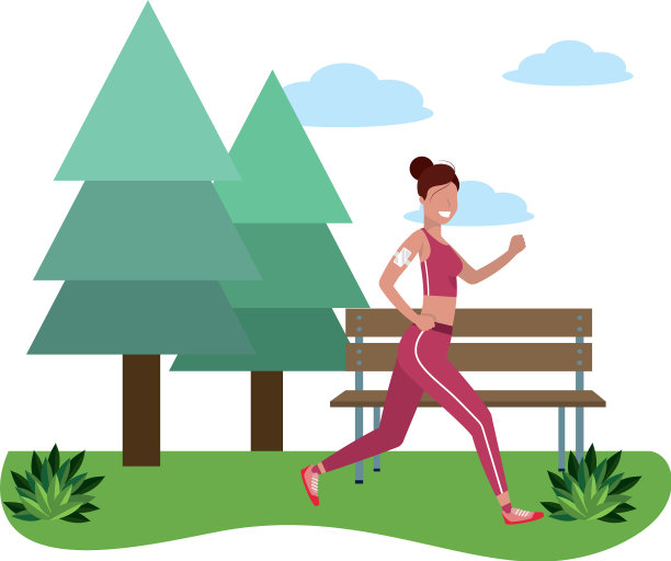 健身运动火车卡通图片下载