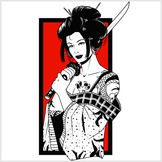 美丽的日本艺妓女人和传统图片下载