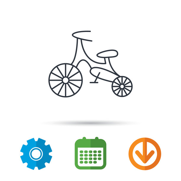 自行车图标儿童跑步自行车标志图片下载