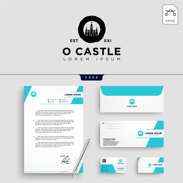 城堡标志模板图片下载