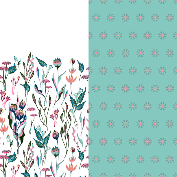 套有两幅横纹无缝花纹图片下载