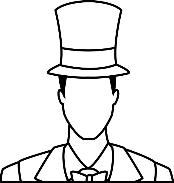 优雅的男子肖像黑白图片下载