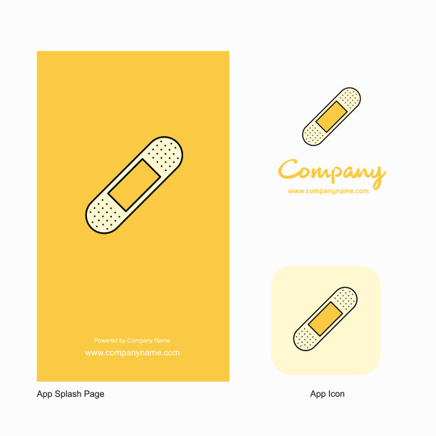石膏公司标志，应用程序图标和喷溅页面图片下载