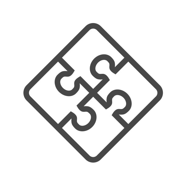 拼图细线图标图片下载
