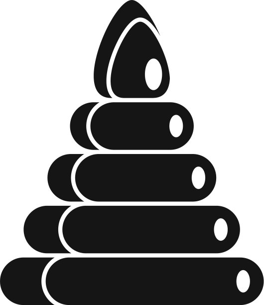 玩具金字塔图标风格简单图片下载