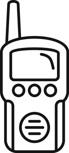 对讲机玩具图标轮廓风格图片下载