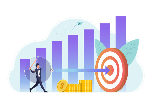 商人用棒球棒击中箭头到中心图片下载