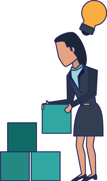 女执行官的头像蓝线图片下载