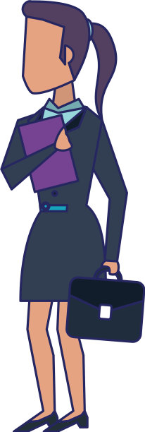 女执行官的头像蓝线图片下载