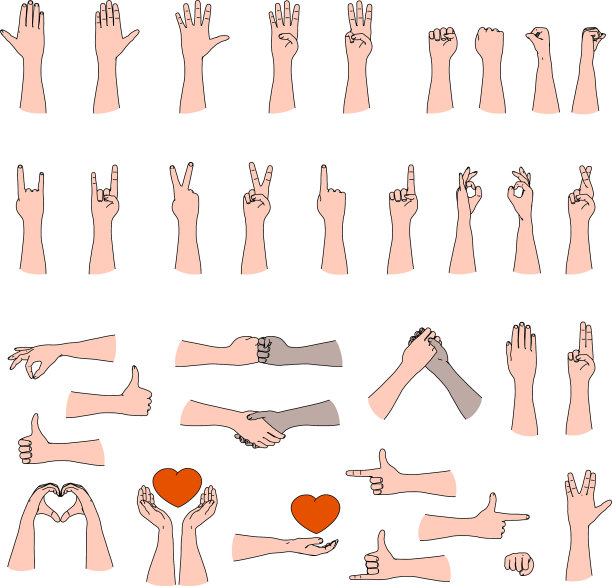 大量收集人类手势图片下载